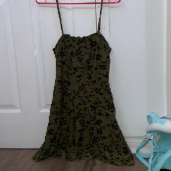 Mini Green and Floral Dress - Picture 1 of 1